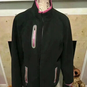 Zero Restriction Women’s Fleece Golf Jacket. XL. Black on outside. Pink/ inside